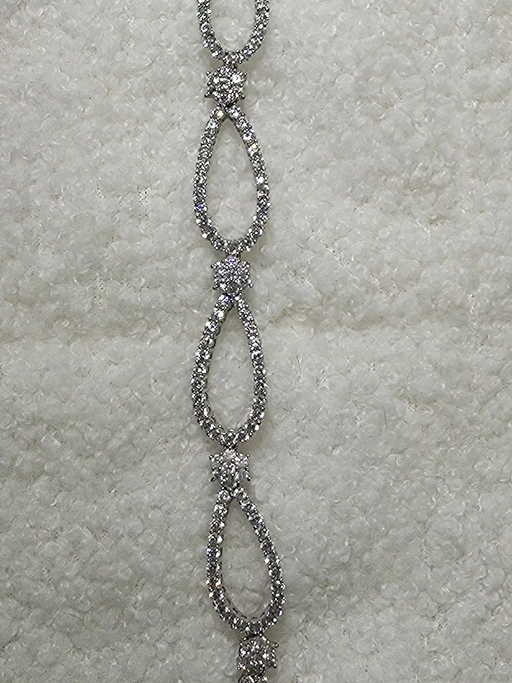 Elegant Silver-Tone Crystal Bracelet